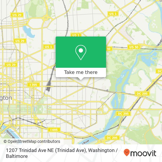 1207 Trinidad Ave NE (Trinidad Ave), Washington, DC 20002 map