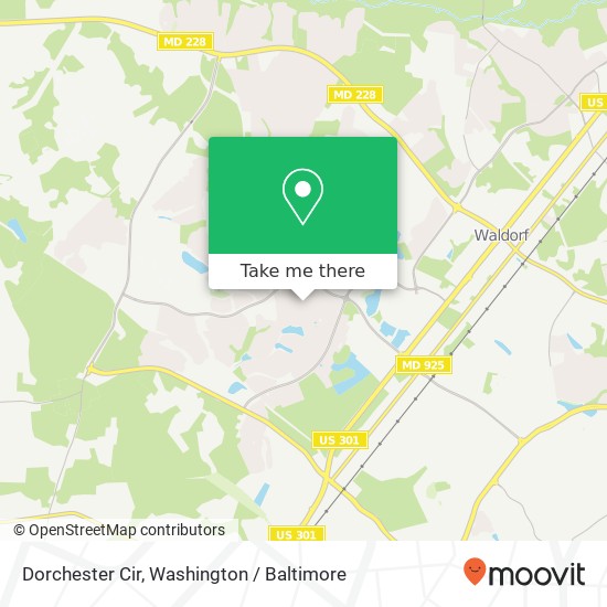 Mapa de Dorchester Cir, Waldorf, MD 20603