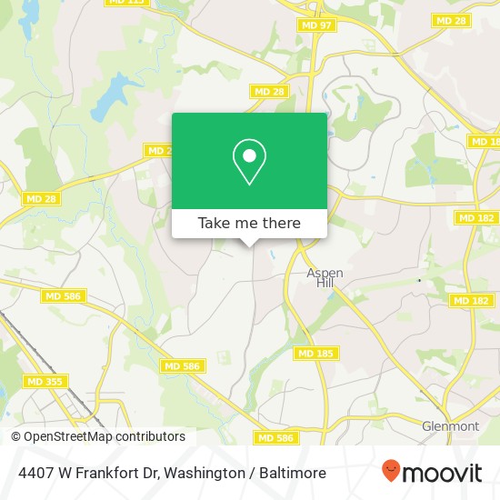 Mapa de 4407 W Frankfort Dr, Rockville, MD 20853