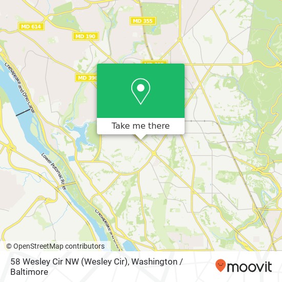 Mapa de 58 Wesley Cir NW (Wesley Cir), Washington, DC 20016