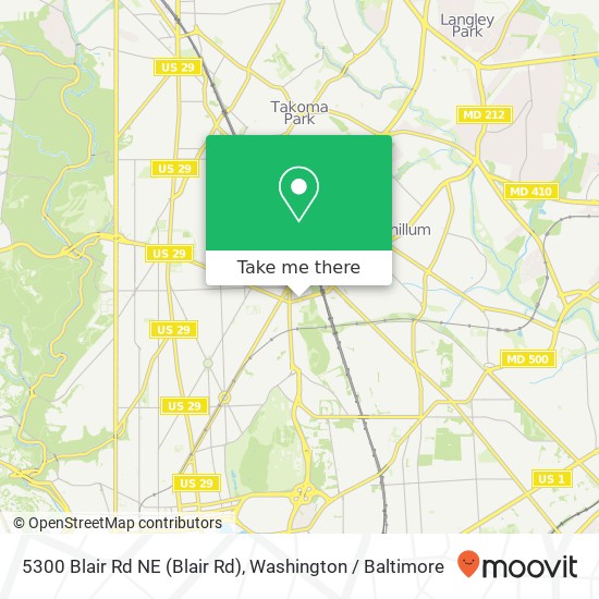5300 Blair Rd NE (Blair Rd), Washington, DC 20011 map