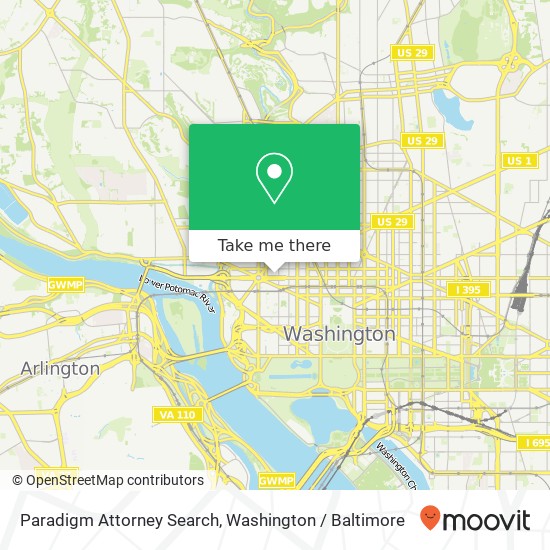 Paradigm Attorney Search, 2121 K St NW map
