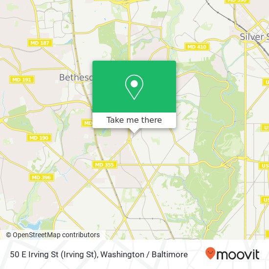 50 E Irving St (Irving St), Chevy Chase, MD 20815 map