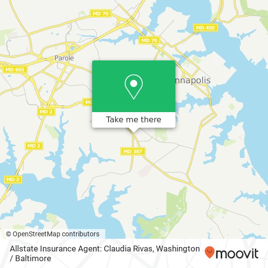 Mapa de Allstate Insurance Agent: Claudia Rivas, 1616 Forest Dr