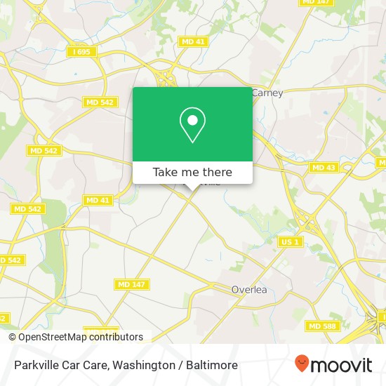 Parkville Car Care, 7920 Harford Rd map