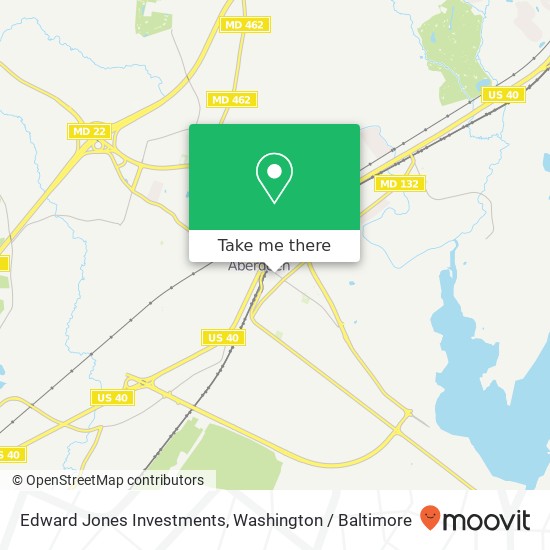 Mapa de Edward Jones Investments, 20 E Bel Air Ave