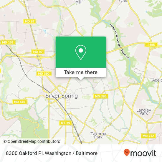 8300 Oakford Pl, Silver Spring, MD 20910 map