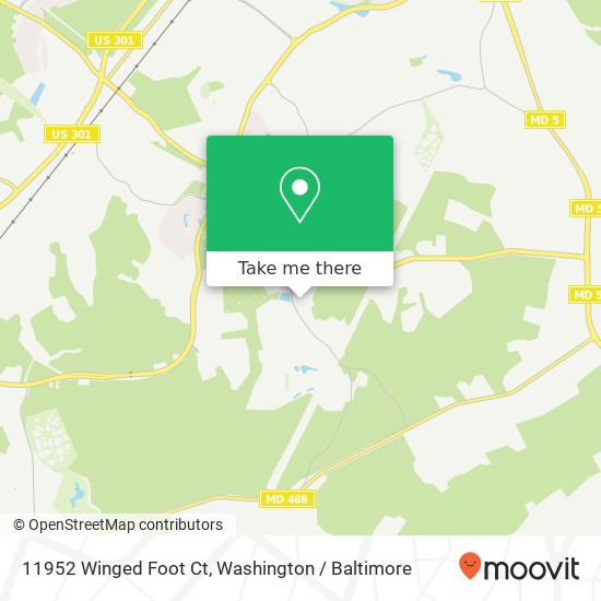Mapa de 11952 Winged Foot Ct, Waldorf, MD 20602