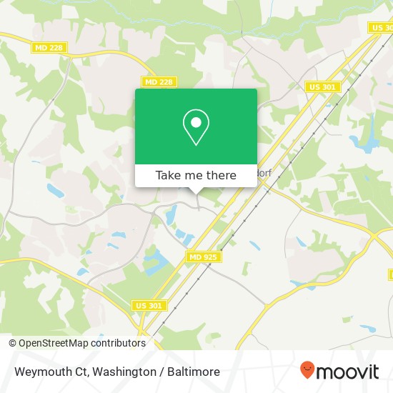 Mapa de Weymouth Ct, Waldorf, MD 20603