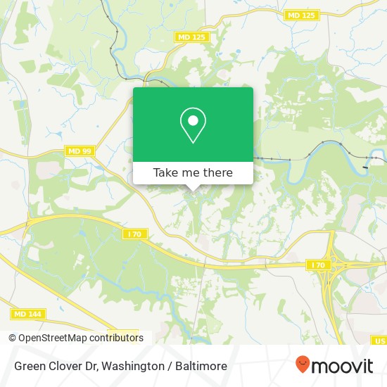 Mapa de Green Clover Dr, Ellicott City, MD 21042