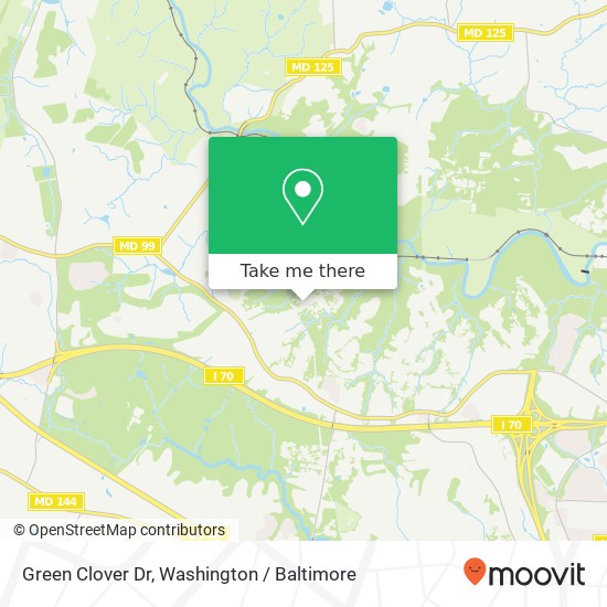 Mapa de Green Clover Dr, Ellicott City, MD 21042
