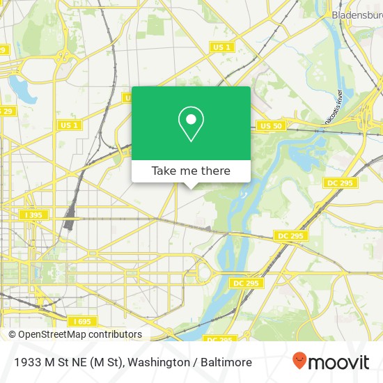 Mapa de 1933 M St NE (M St), Washington, DC 20002