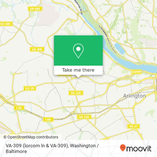 VA-309 (lorcom ln & VA-309), Arlington, VA 22207 map