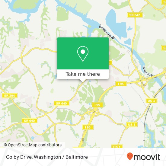 Mapa de Colby Drive, Colby Dr & Minnieville Rd, Occoquan, VA 22192, USA