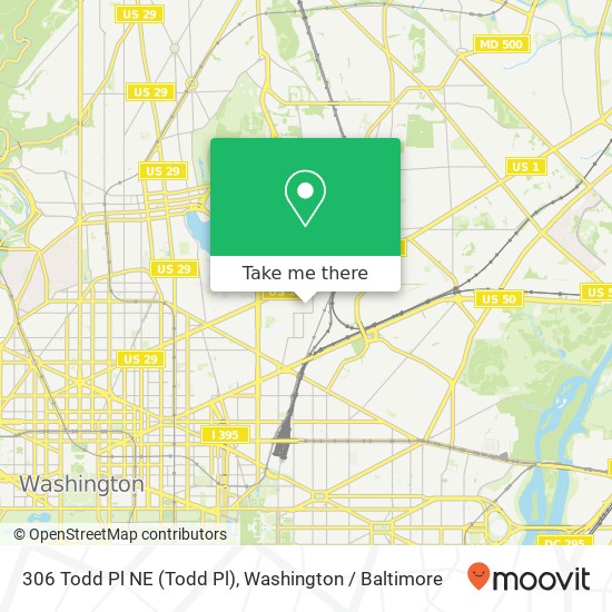 306 Todd Pl NE (Todd Pl), Washington, DC 20002 map