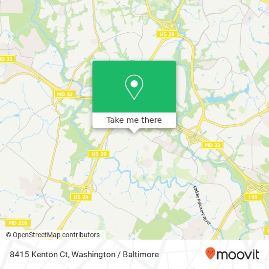 Mapa de 8415 Kenton Ct, Columbia, MD 21046