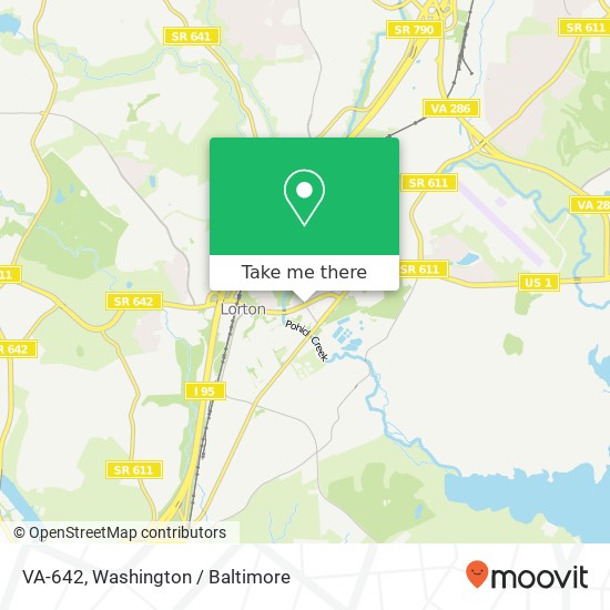 Mapa de VA-642, Lorton, VA 22079