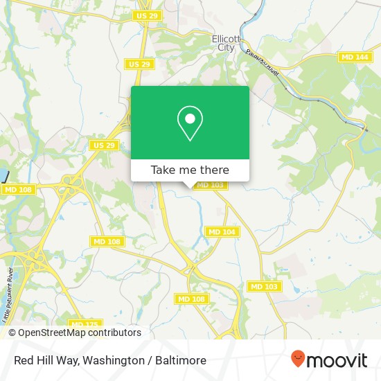 Red Hill Way, Ellicott City, MD 21043 map