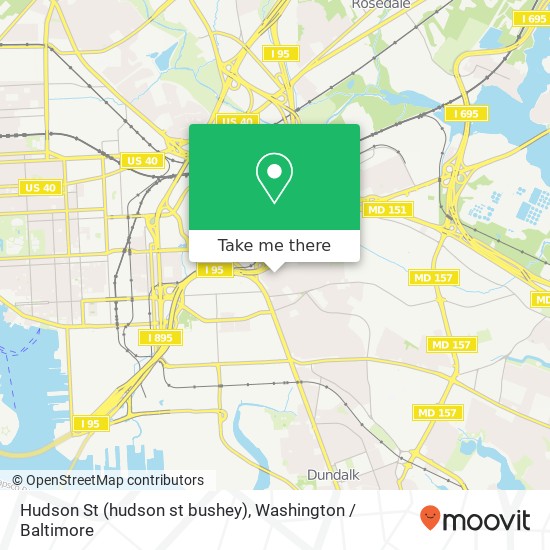 Hudson St (hudson st bushey), Baltimore, MD 21224 map