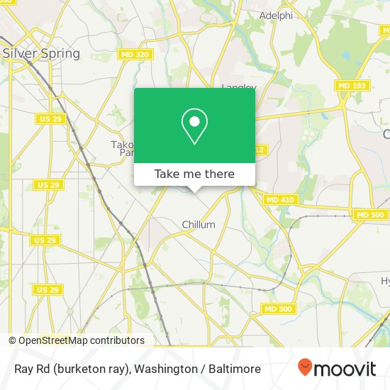 Mapa de Ray Rd (burketon ray), Hyattsville, MD 20783