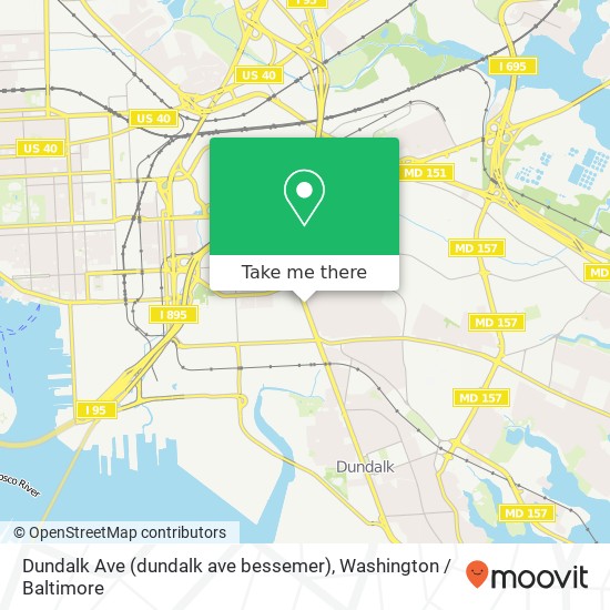 Dundalk Ave (dundalk ave bessemer), Dundalk, MD 21222 map