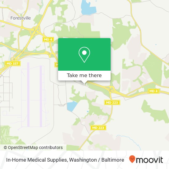 In-Home Medical Supplies, 9672 Marlboro Pike map