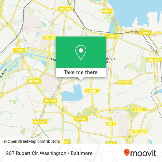 Mapa de 207 Rupert Cir, Brooklyn, MD 21225