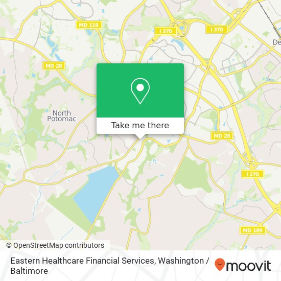 Mapa de Eastern Healthcare Financial Services, 10110 Molecular Dr