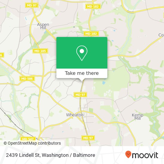 Mapa de 2439 Lindell St, Silver Spring, MD 20902