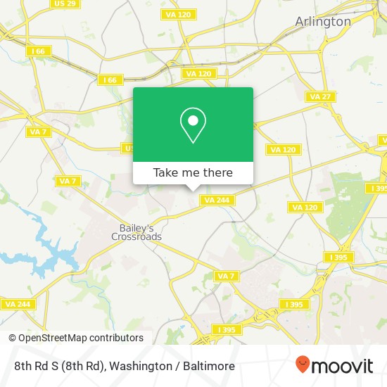Mapa de 8th Rd S (8th Rd), Arlington, VA 22204