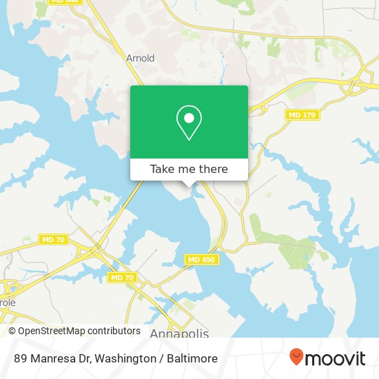 89 Manresa Dr, Annapolis, MD 21409 map