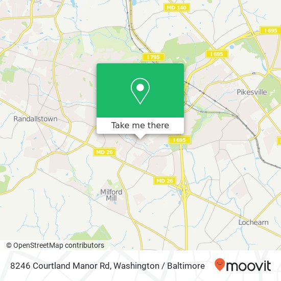 8246 Courtland Manor Rd, Pikesville, MD 21208 map