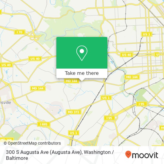 Mapa de 300 S Augusta Ave (Augusta Ave), Baltimore, MD 21229