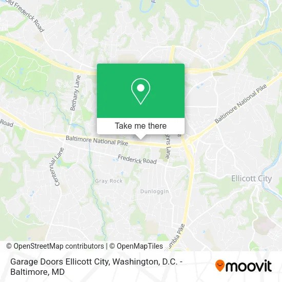 Mapa de Garage Doors Ellicott City