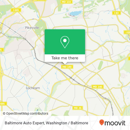 Baltimore Auto Expert, 6127 Reisterstown Rd map