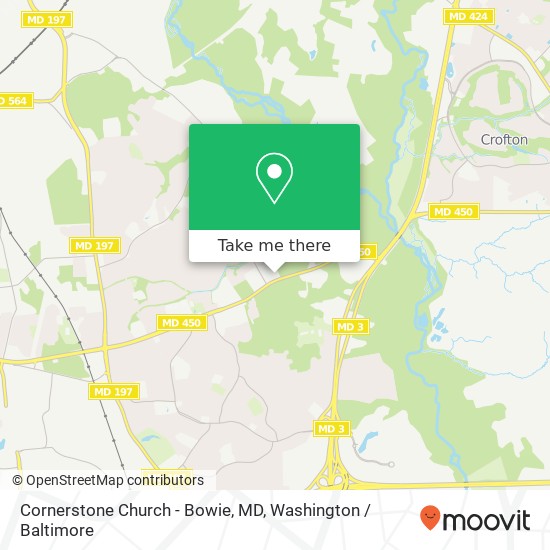 Mapa de Cornerstone Church - Bowie, MD, 16010 Annapolis Rd