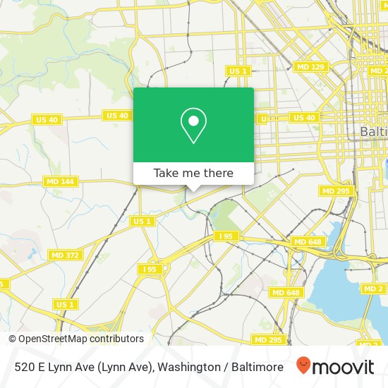 Mapa de 520 E Lynn Ave (Lynn Ave), Baltimore, MD 21223