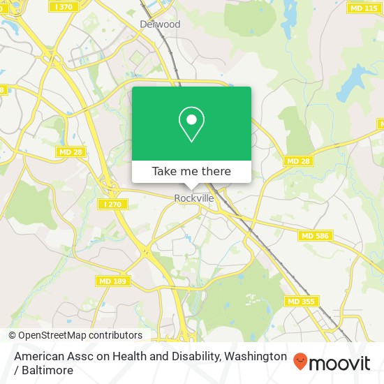 Mapa de American Assc on Health and Disability, 110 N Washington St