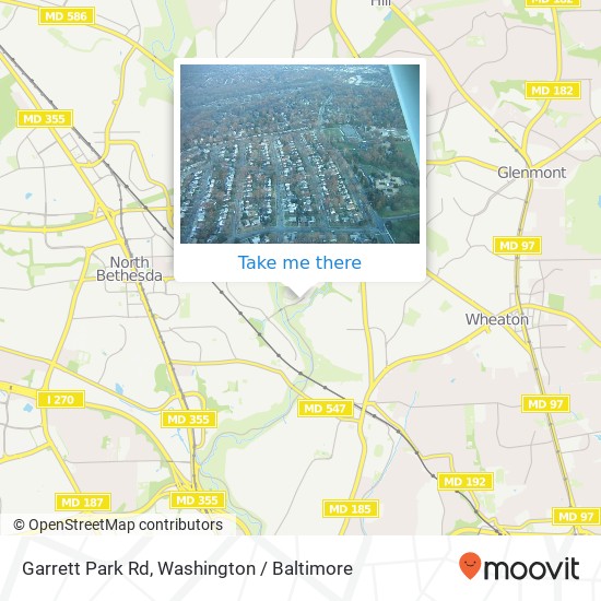 Mapa de Garrett Park Rd, Silver Spring (GLENMONT), MD 20906