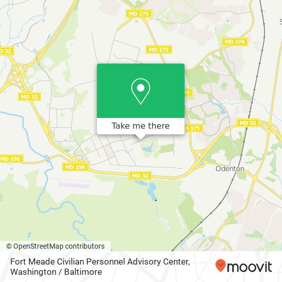 Mapa de Fort Meade Civilian Personnel Advisory Center, 4432 Llewellyn Ave