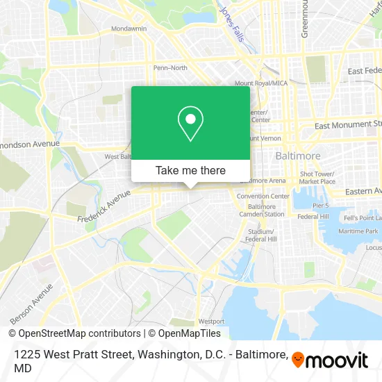 1225 West Pratt Street map