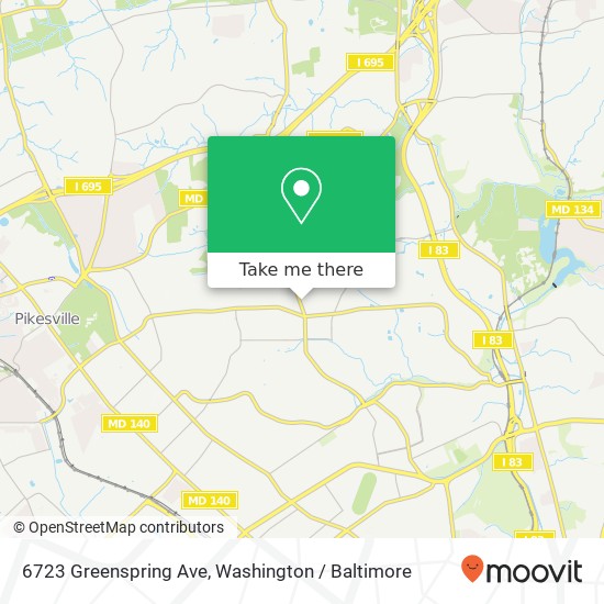 6723 Greenspring Ave, Baltimore, MD 21209 map