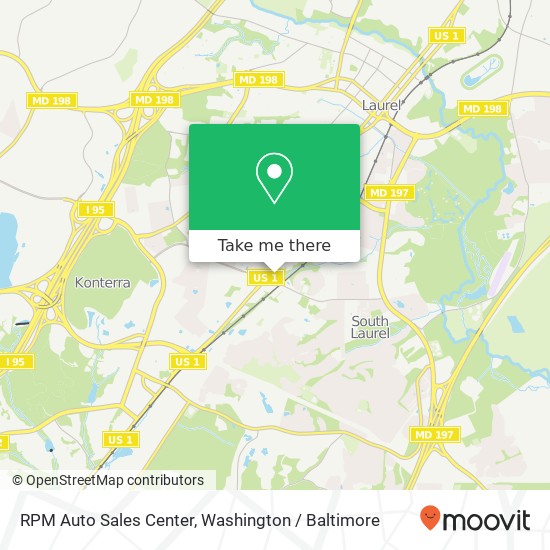 RPM Auto Sales Center, 13603 Baltimore Ave map