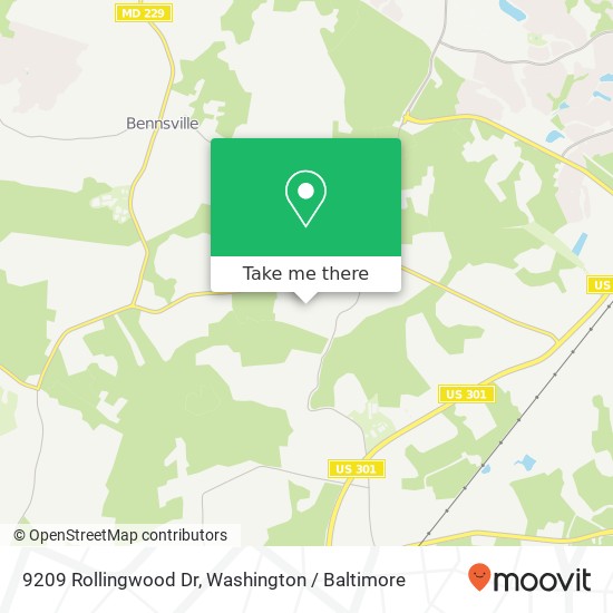 Mapa de 9209 Rollingwood Dr, Pomfret, MD 20675