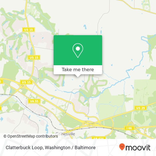 Mapa de Clatterbuck Loop, Gainesville, VA 20155