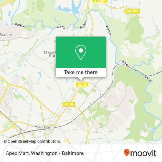 Mapa de Apex Mart, 99 Manassas Dr