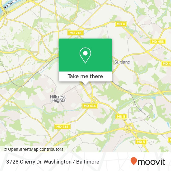 Mapa de 3728 Cherry Dr, Suitland, MD 20746