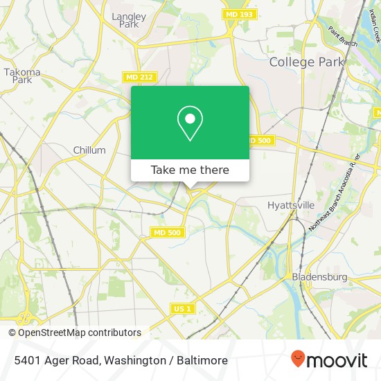 5401 Ager Road, 5401 Ager Rd, Hyattsville, MD 20782, USA map