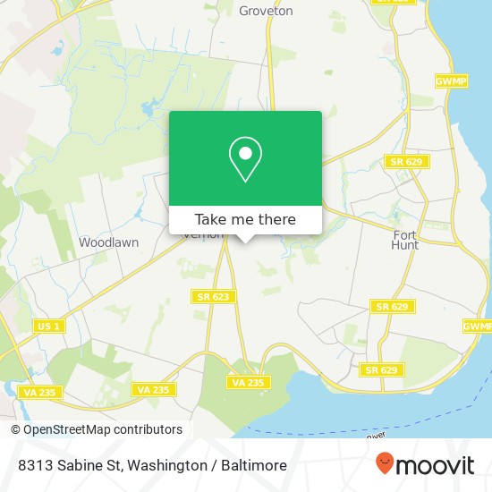 Mapa de 8313 Sabine St, Alexandria, VA 22309