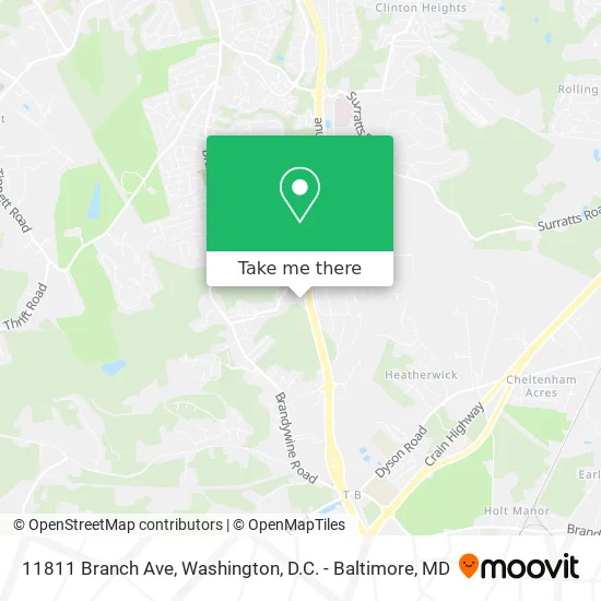 11811 Branch Ave map